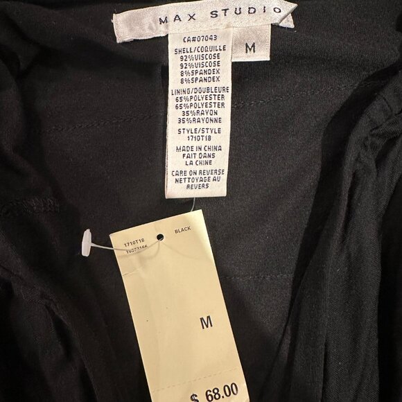 Max Studio Ruched Black Skirt Womens Size M Slim Fitting - Picture 5 of 6